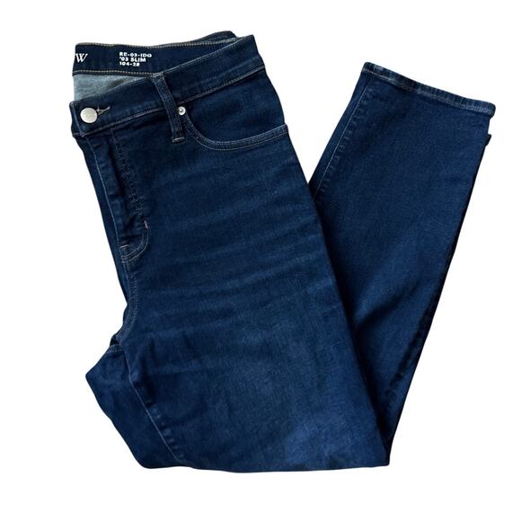 J. Crew High Rise ‘03 Super Stretch Slim‎ Jeans Dark Wash Size 32 - Picture 7 of 10